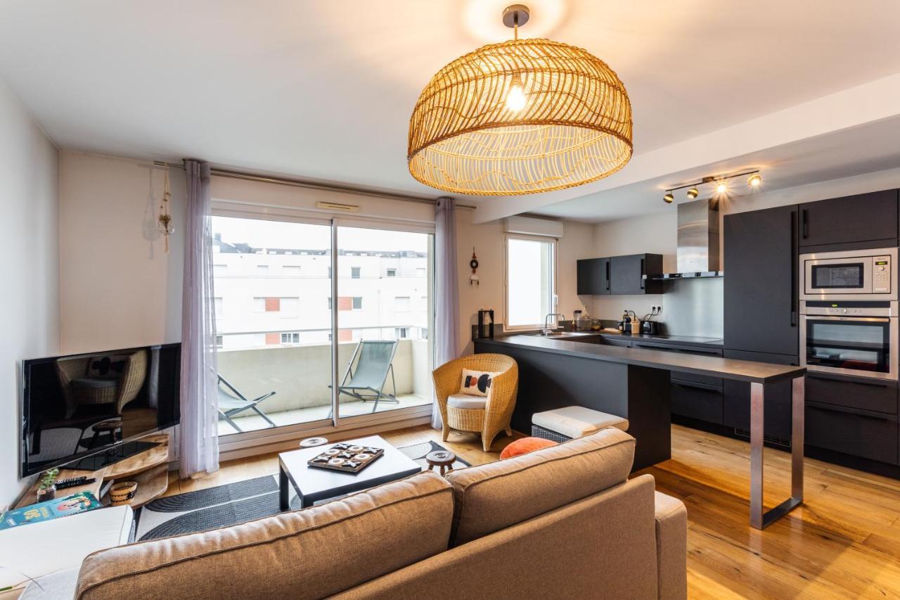 Appartement Le Vilona - T3 Moderne Avec Parking Prive à Rennes Extérieur photo
